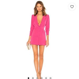 Lovers and Friends City Blazer Dress in Magenta Pink